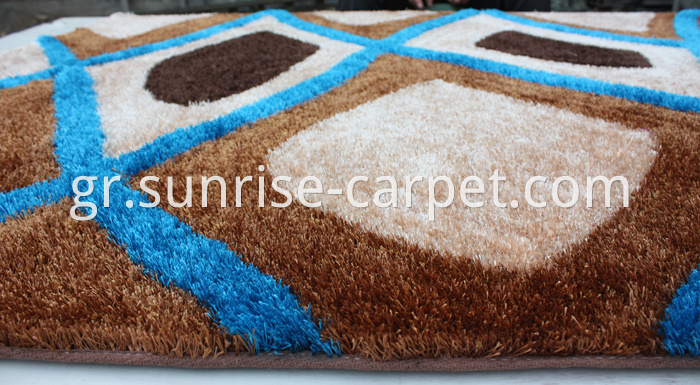 Thick Polyester Shaggy Rug with 3D design 